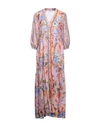 Anjuna Woman Maxi Dress Lilac Size M Cotton, Silk In Purple