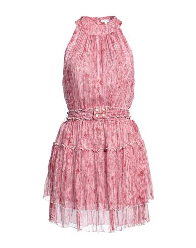 Poupette St Barth Woman Mini Dress Fuchsia Size L Silk In Pink