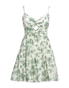 Sandro Woman Mini Dress Cream Size 10 Linen, Viscose In White