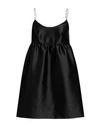 SANDRO SANDRO WOMAN MINI DRESS BLACK SIZE 10 POLYESTER, SILK