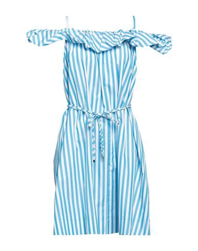 I Blues Woman Mini Dress Azure Size 8 Cotton