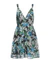 Pinko Woman Mini Dress Light Grey Size 4 Polyester, Metallic Fiber In Grey
