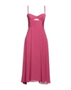 Patrizia Pepe Woman Midi Dress Fuchsia Size 6 Polyester In Pink