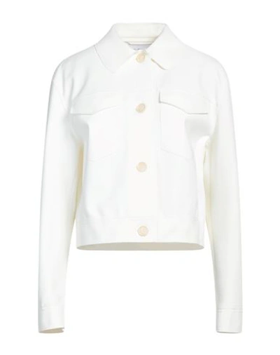 Harris Wharf London Woman Jacket White Size 6 Polyamide, Elastane