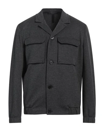 Harris Wharf London Man Jacket Lead Size 40 Cotton, Polyamide, Elastane In Grey