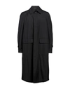 LARDINI LARDINI MAN OVERCOAT & TRENCH COAT BLACK SIZE 44 POLYESTER, WOOL