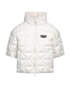 DUVETICA DUVETICA WOMAN PUFFER IVORY SIZE 6 POLYAMIDE, POLYESTER