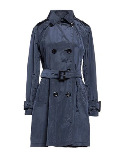 Herno Woman Overcoat & Trench Coat Navy Blue Size 6 Polyamide, Polyurethane