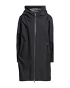 Herno Long Length Quilted Coat With High Collar In Black