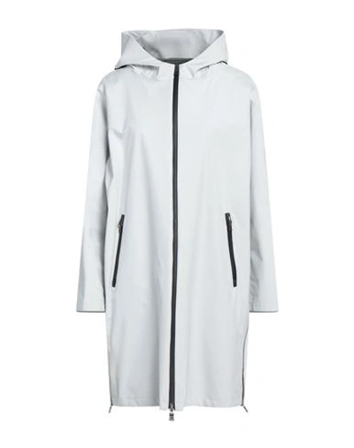 Herno Woman Overcoat Light Grey Size 6 Polyester In Grey
