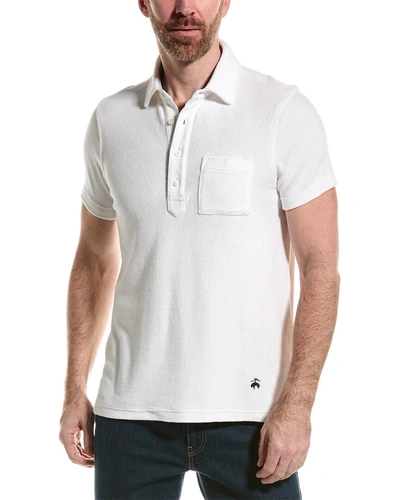 Brooks Brothers Washed Cotton Jersey Polo Shirt | White | Size Xs