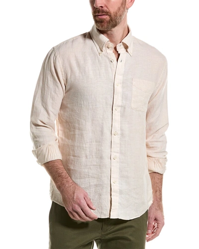 Brooks Brothers Regular Fit Linen Woven Shirt In Beige