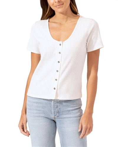 Threads 4 Thought Lauryn Rib Knit Slim Top In White