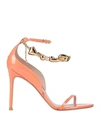 Sophia Webster Woman Sandals Mandarin Size 8 Leather In Mandarin