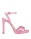 THE SELLER THE SELLER WOMAN SANDALS PINK SIZE 8 LEATHER
