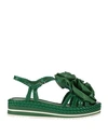 Pons Quintana Woman Sandals Green Size 6 Leather