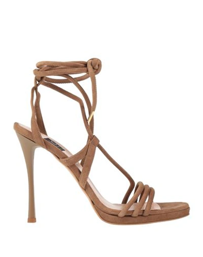 Islo Isabella Lorusso Woman Sandals Camel Size 5 Leather In Beige