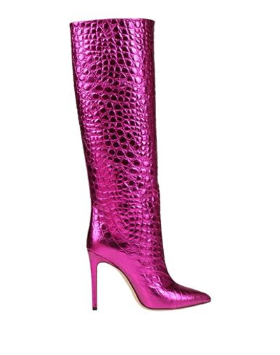 Paris Texas Woman Boot Fuchsia Size 10 Leather In Pink