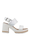 Jemi Woman Sandals White Size 5 Leather