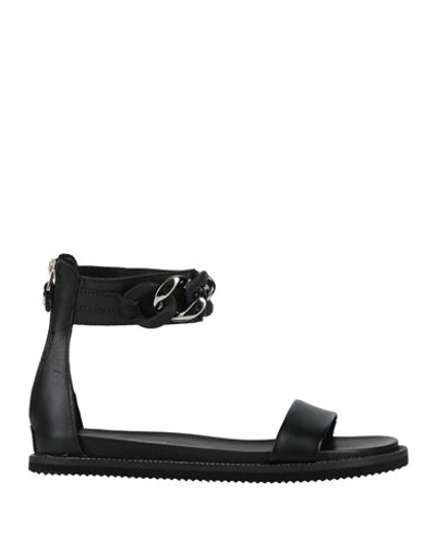 Cult Woman Sandals Black Size 8 Leather