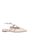 Peserico Woman Ballet Flats Off White Size 8 Leather In Off White
