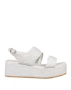 Azarey Woman Sandals Off White Size 8 Leather