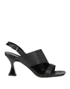 Nani Na. Nì Woman Sandals Black Size 8 Textile Fibers In Black