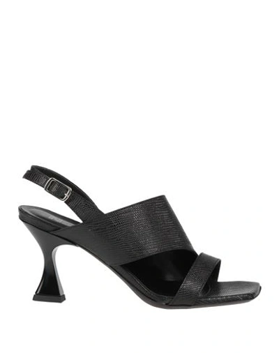Nani Na. Nì Woman Sandals Black Size 8 Textile Fibers