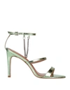 CECIL CECIL WOMAN SANDALS SAGE GREEN SIZE 9 LEATHER