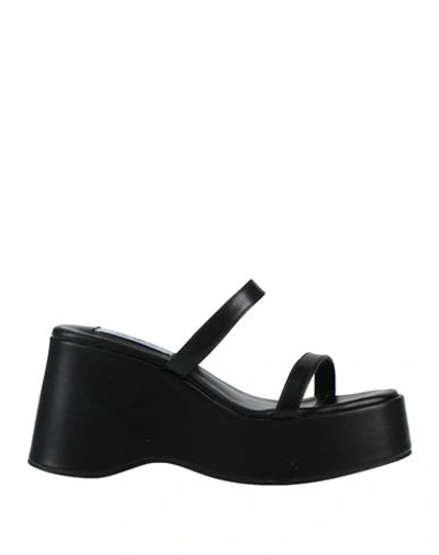 Gai Mattiolo Woman Sandals Black Size 8 Leather