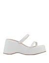 Gai Mattiolo Woman Sandals White Size 8 Leather