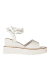 Gai Mattiolo Woman Sandals White Size 8 Leather In White