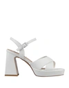 GAI MATTIOLO GAI MATTIOLO WOMAN SANDALS WHITE SIZE 8 LEATHER