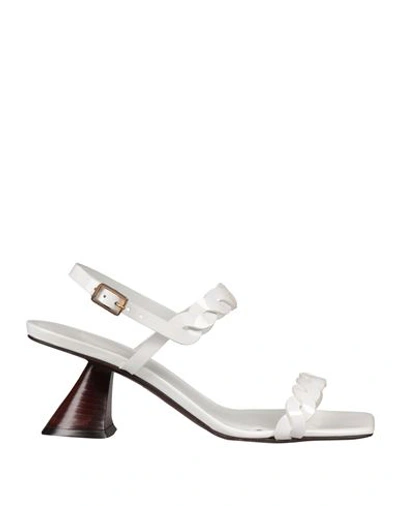 Liu •jo Woman Sandals White Size 10 Leather