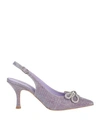 Paolo Mattei Woman Pumps Light Purple Size 8 Textile Fibers In Purple