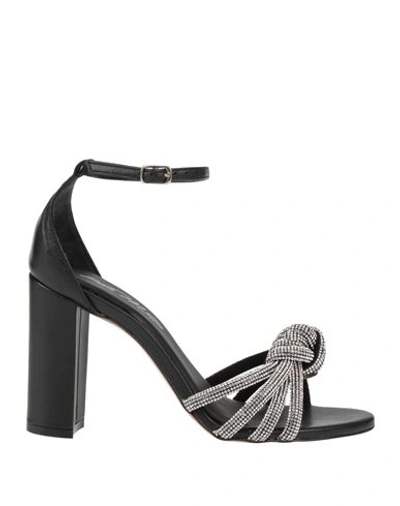 Paolo Mattei Woman Sandals Black Size 8 Leather