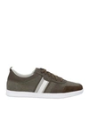 Geox Man Sneakers Dark Green Size 8 Textile Fibers In Green