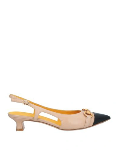 Mara Bini Woman Pumps Blush Size 8 Leather In Pink