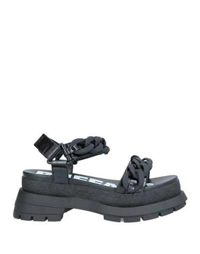 Buffalo Woman Sandals Black Size 7.5 Rubber