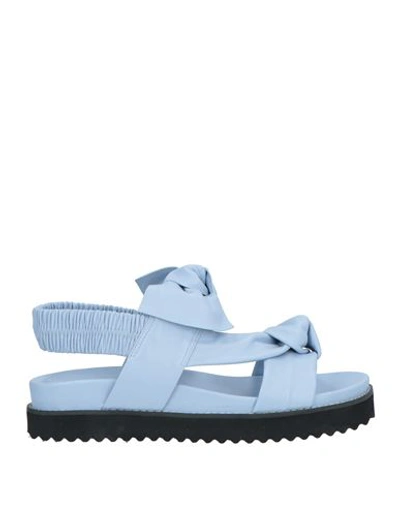 Vicenza ) Woman Sandals Sky Blue Size 10 Leather