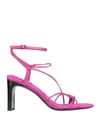 Rag & Bone Woman Sandals Fuchsia Size 8 Leather In Pink