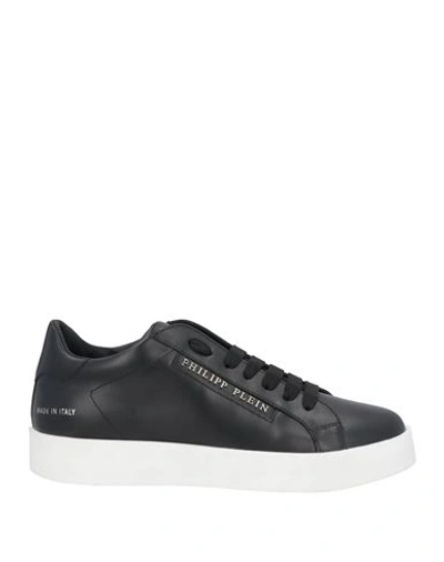 Philipp Plein Man Sneakers Black Size 11 Leather