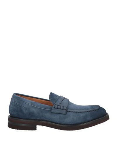 Fabi Man Loafers Slate Blue Size 9 Leather
