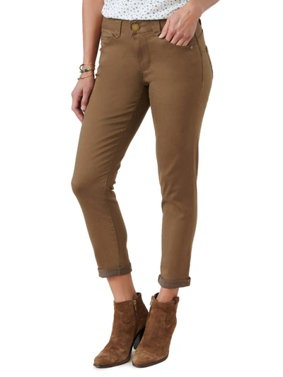 Democracy Ginger Snap Ankle Skimmer Pants In Brown