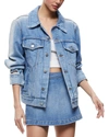 ALICE AND OLIVIA JEFF OVERSIZED DENIM JACKET