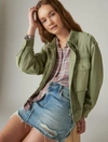LUCKY BRAND WOMEN'S CROPPED TWILL UTILITY JACKET