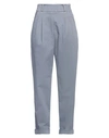 PEUTEREY PEUTEREY WOMAN PANTS GREY SIZE 6 COTTON, ELASTANE