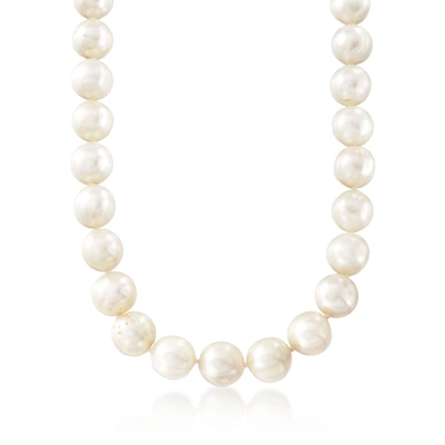 Ross-simons 10.5-11.5mm Cultured Pearl Necklace With Sterling Silver In Multi