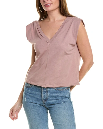 Project Social T Lexi Exaggerated Shoulder Tank In Pink