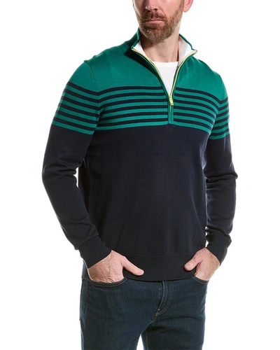 Brooks Brothers Mariner 1/2-zip Pullover In Green